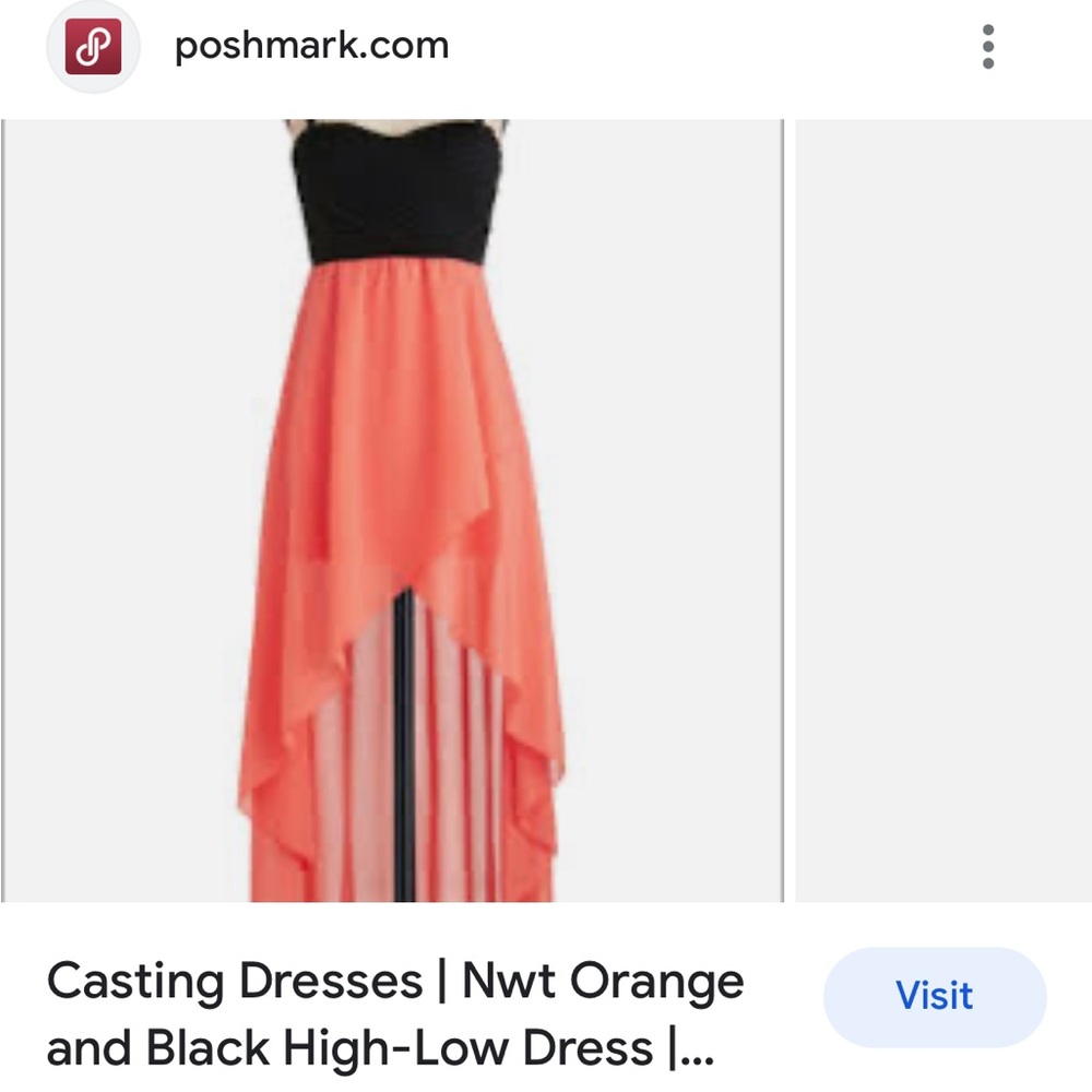 Casting empire waist pink strapless dress L